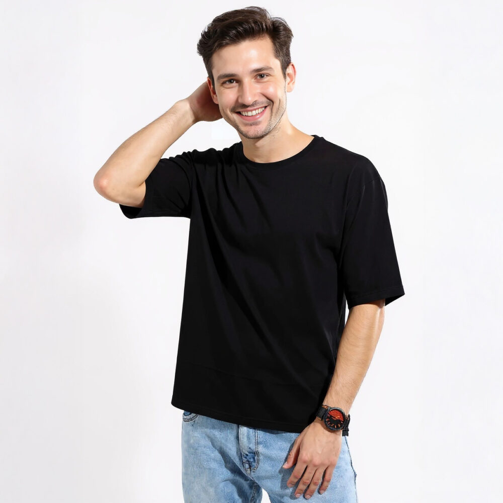 Mens Cotton Oversize T-shirt Black