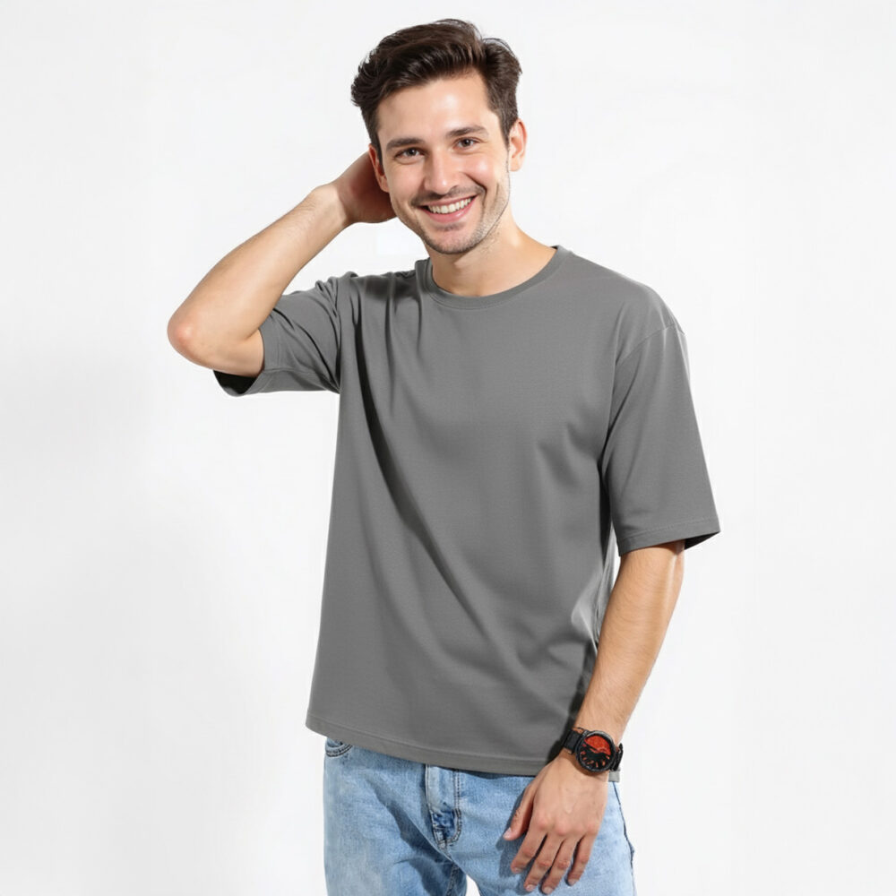 Mens Cotton Oversize T-shirt Grey