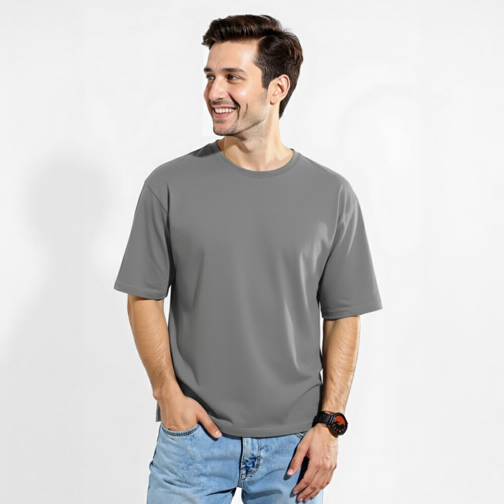 Mens Cotton Oversize T-shirt Grey