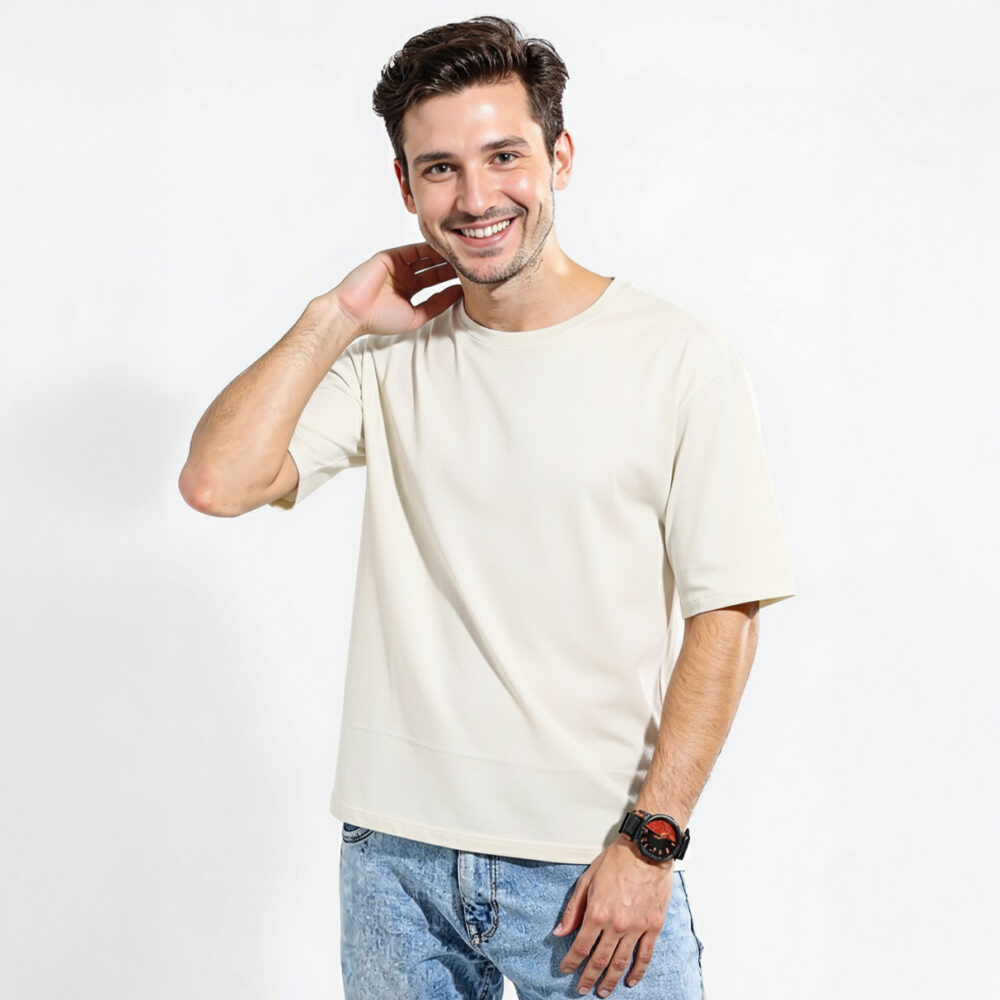 Mens Cotton Oversize T-shirt Off-White