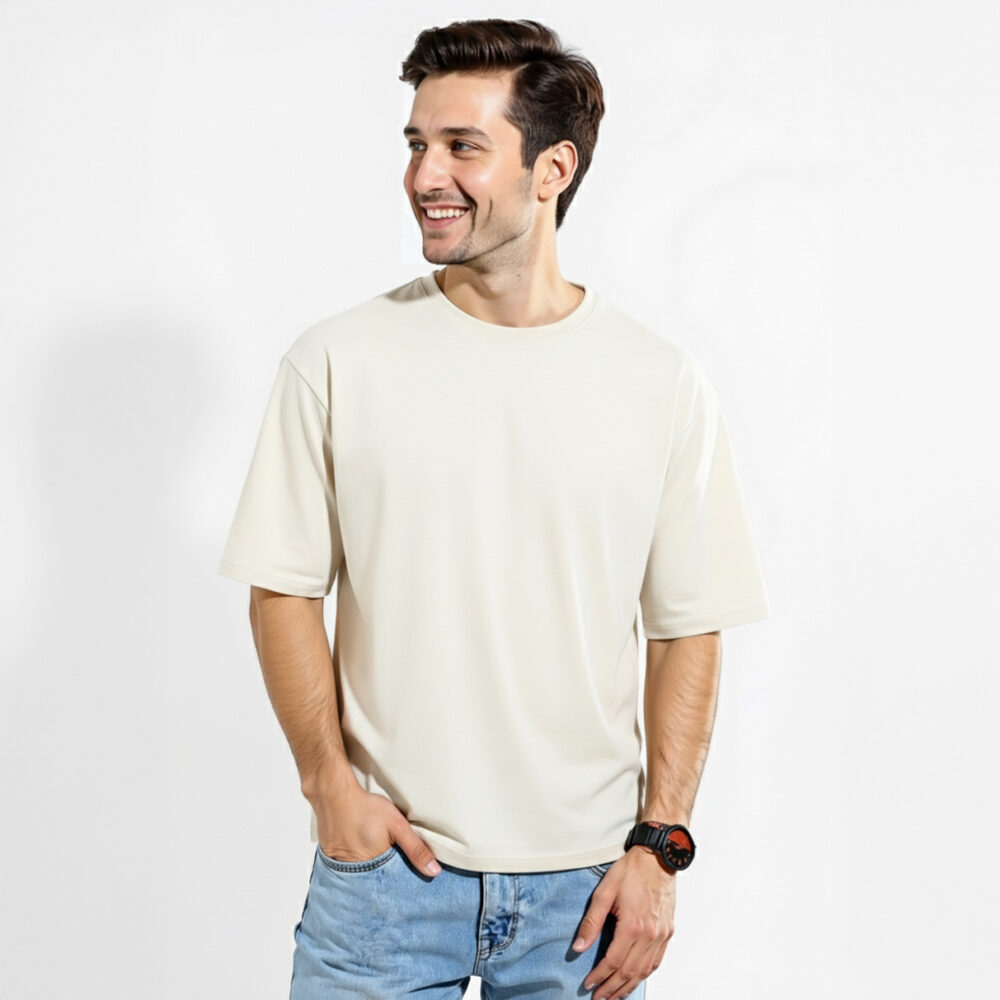Mens Cotton Oversize T-shirt Off-White