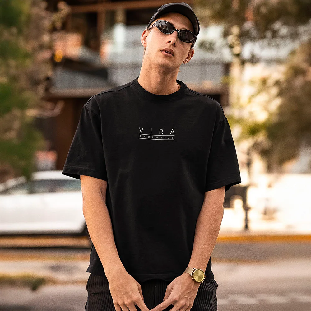 Men's Oversize Cotton Printed T-Shirt – Embrace the Darkness