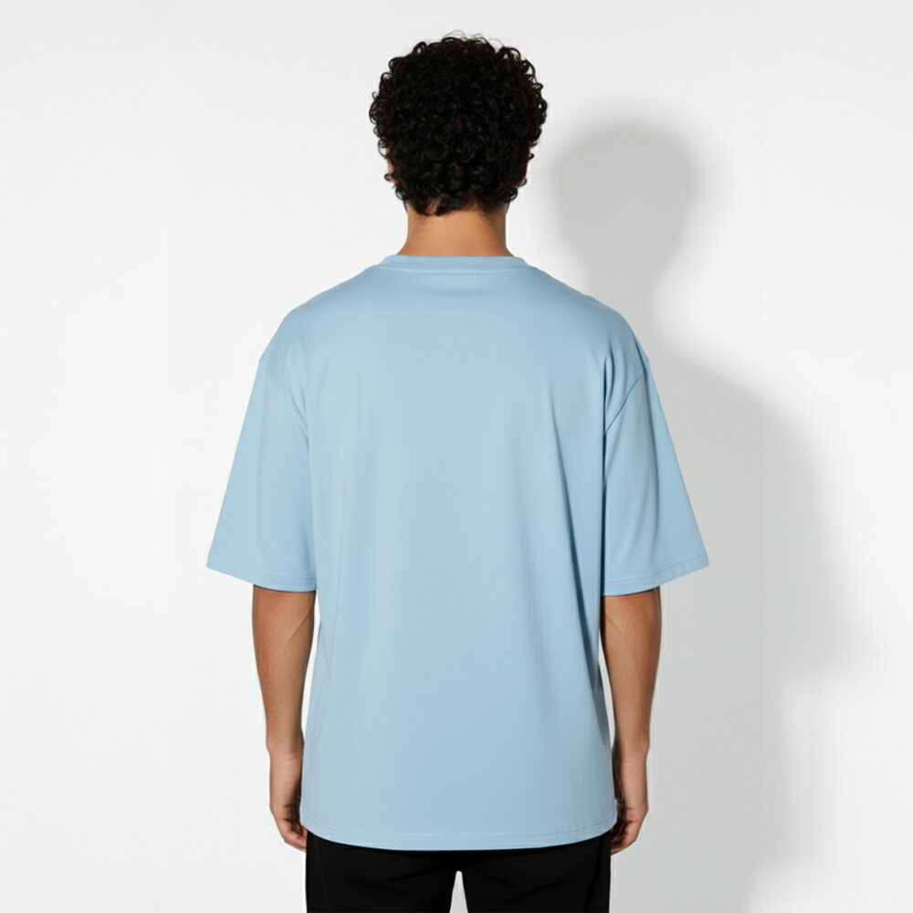 Men Oversize Plain T-shirt Aruba Blue