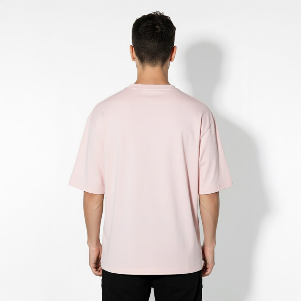Men Oversize Plain T-shirt Pink