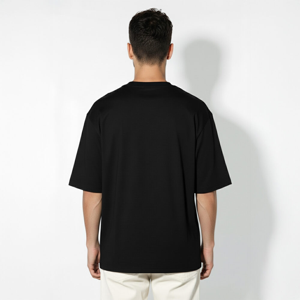 Men Oversize Plain T-shirt Black