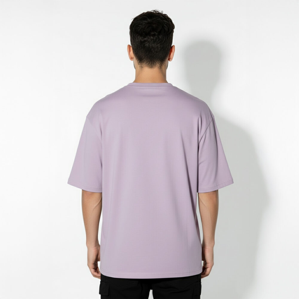 Men Oversize Plain T-shirt Lavender