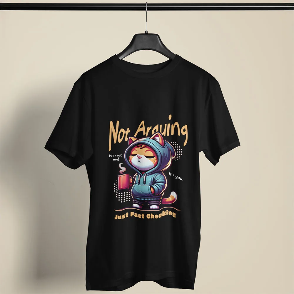Oversize Printed T-Shirt – Not Arguing, Just Fact Checking