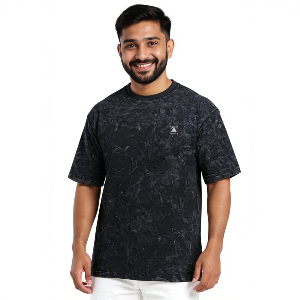 Acidwash Oversized Black Tshirt