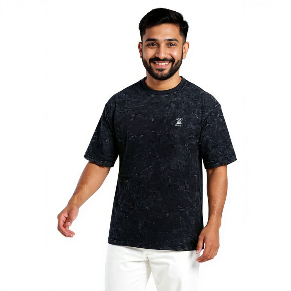 Acidwash Oversized Black Tshirt