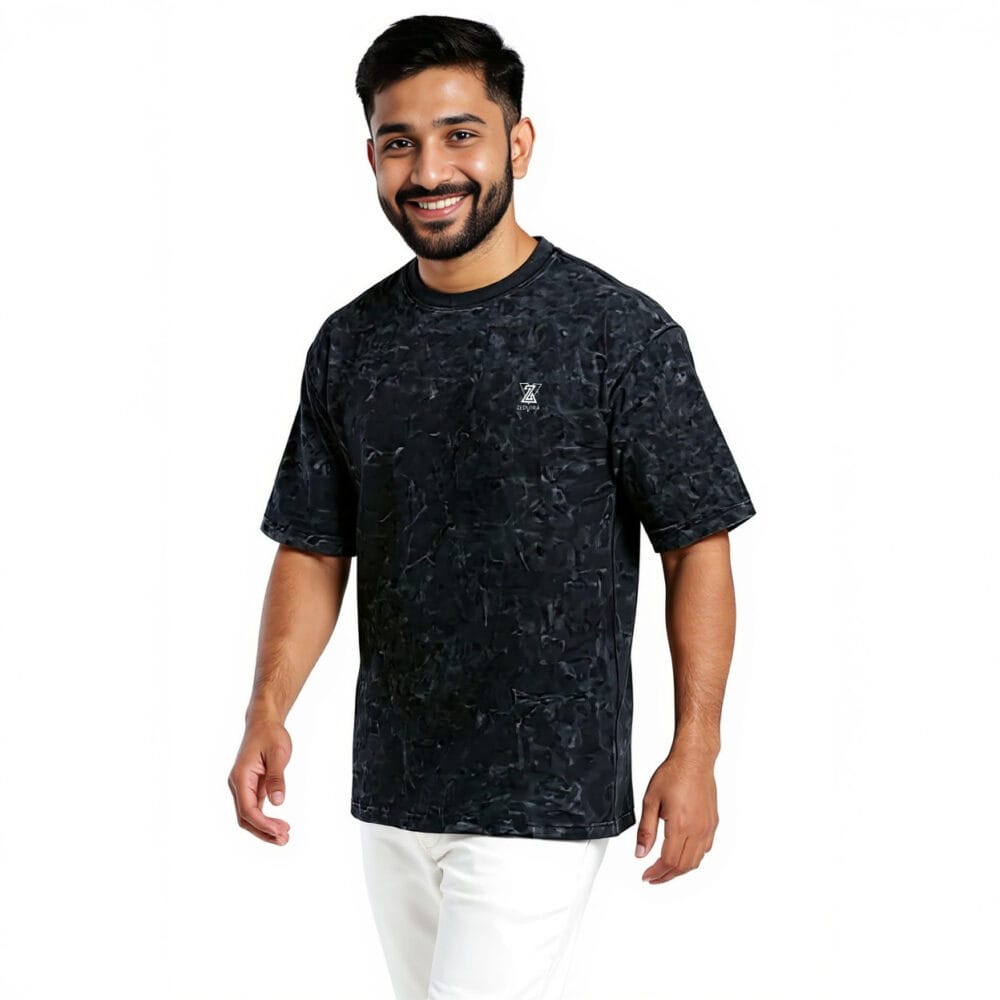 Acidwash Oversized Black Tshirt