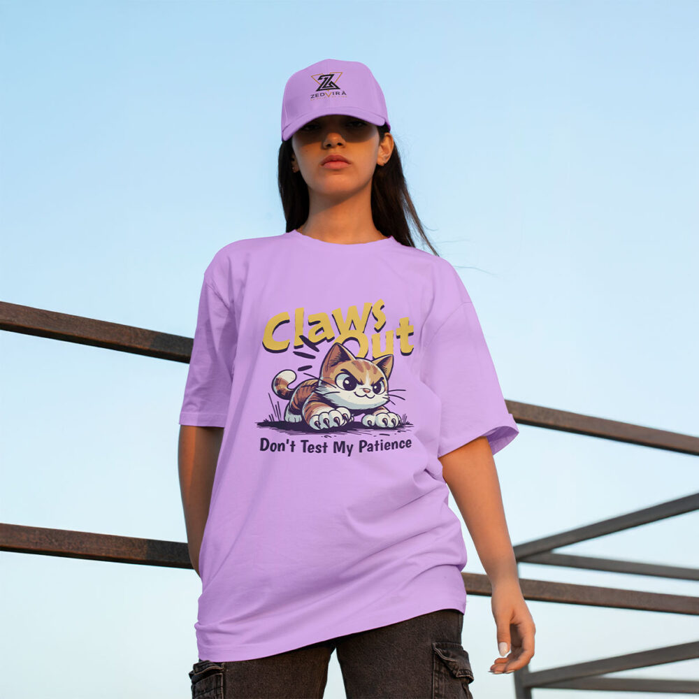 Women's Oversize printed T-shirt Lavender