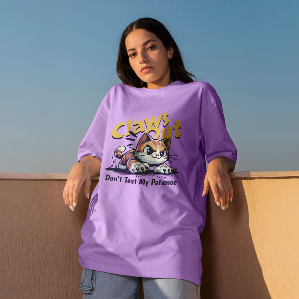 Women's Oversize printed T-shirt Lavender
