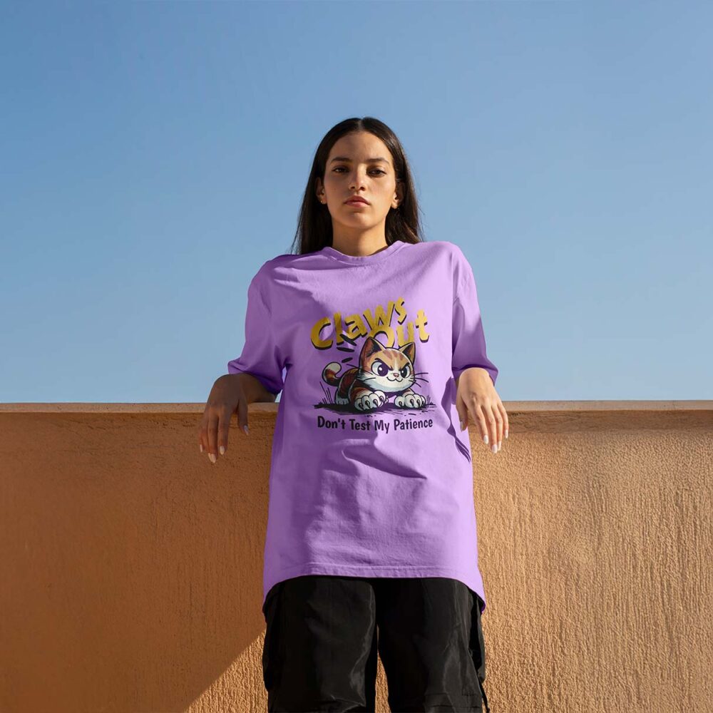 Women's Oversize printed T-shirt Lavender