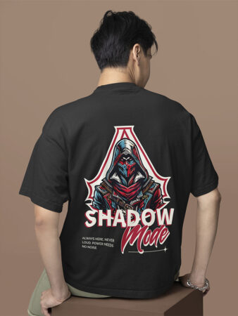 Men Oversize Printed T-shirt Black