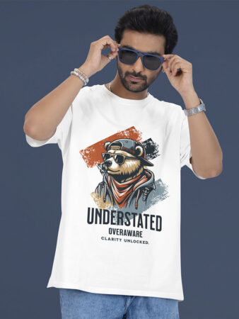 Men Oversize Printed T-shirt White
