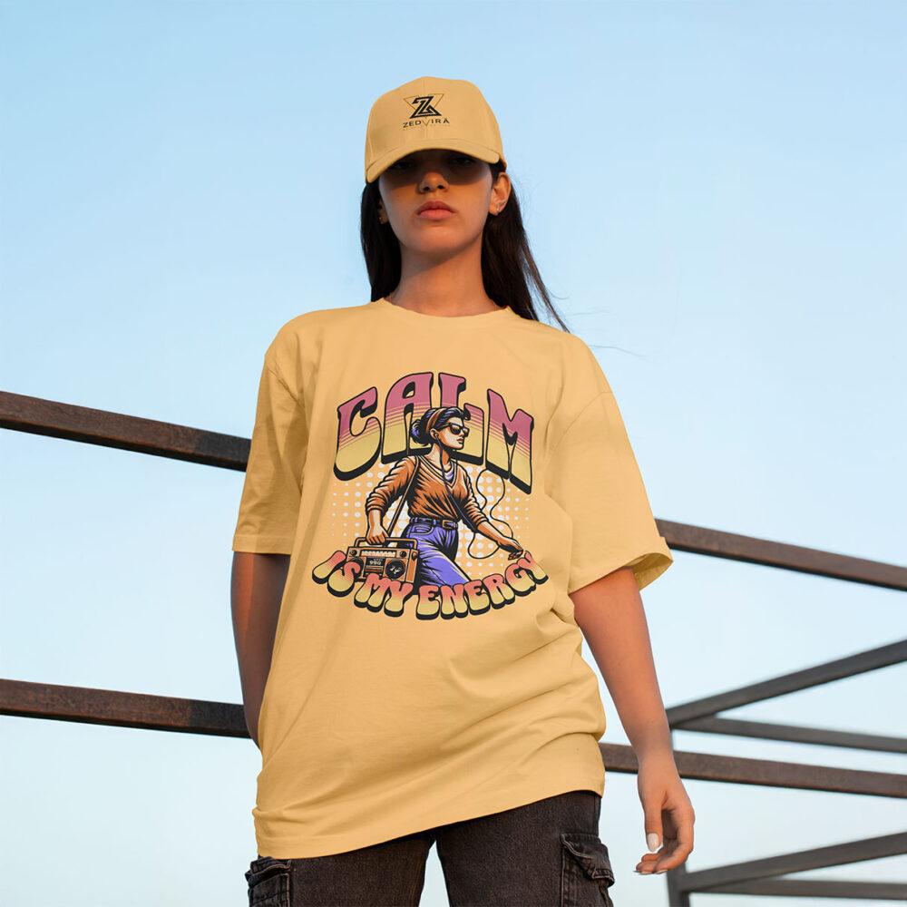 Women Cotton Printed Oversize T-shirt