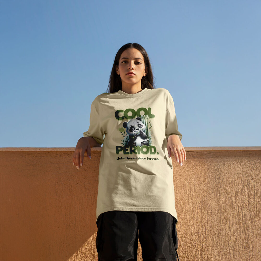 Women Cotton Printed Oversize T-shirt Off White