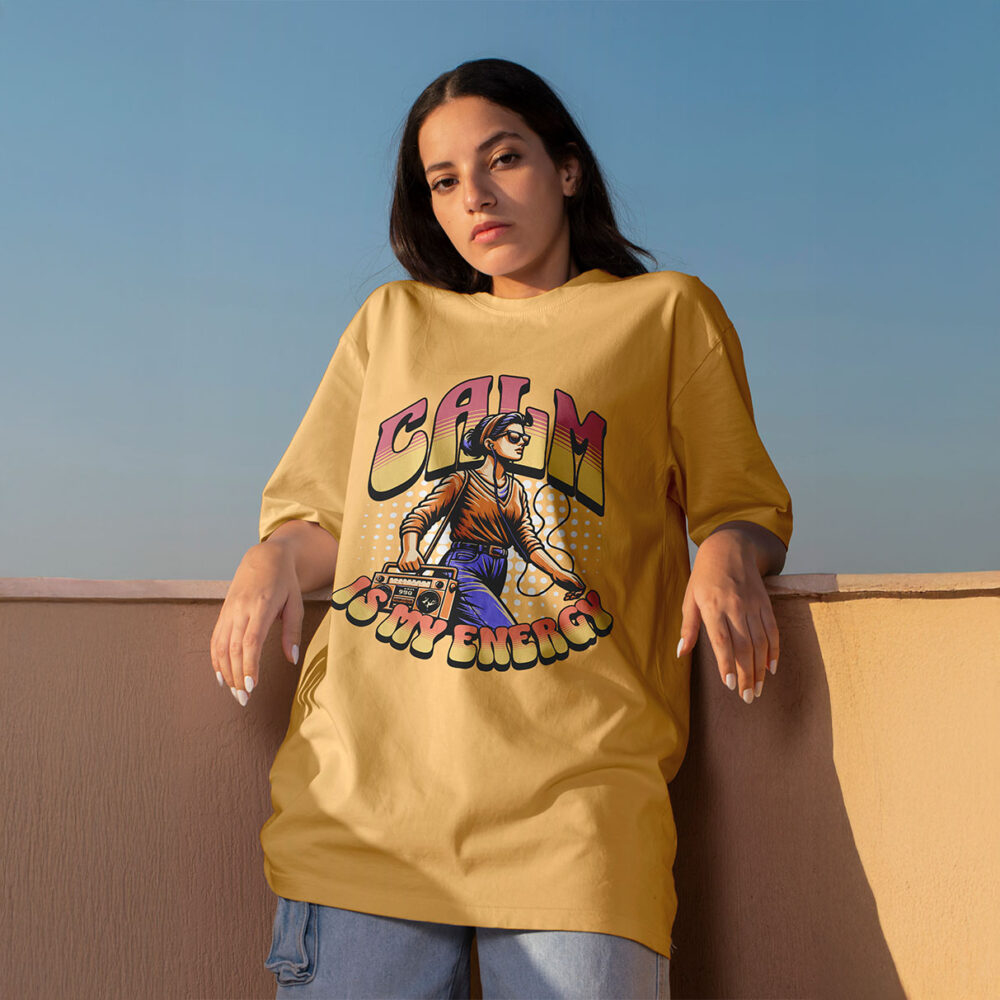 Women Cotton Printed Oversize T-shirt