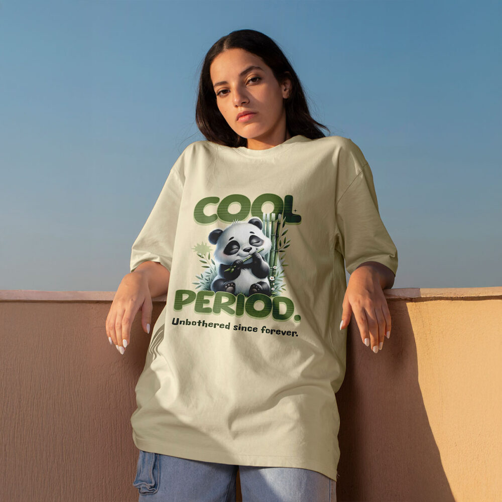 Women Cotton Printed Oversize T-shirt White