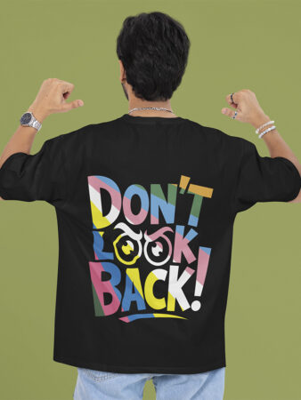 Men Cotton Oversize Printed T-Shirt Black