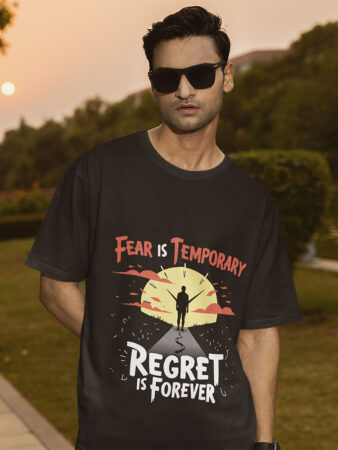 Men Oversize Printed T-shirt Black