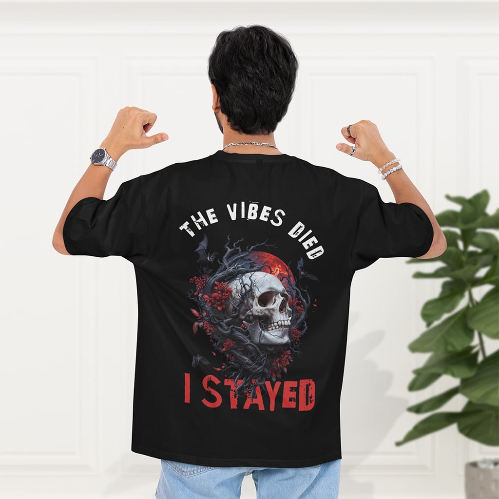 Oversize Tshirt Black - The Vibes Died