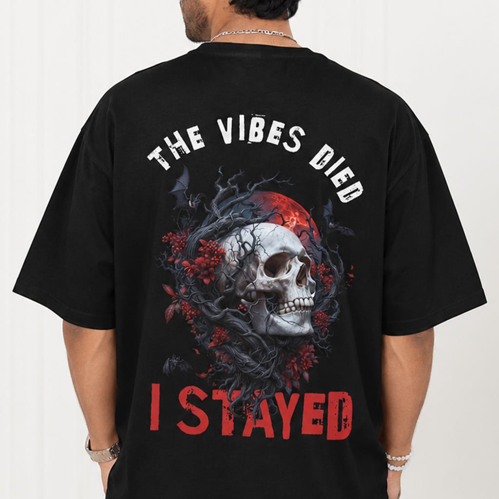 Oversize Tshirt Black - The Vibes Died