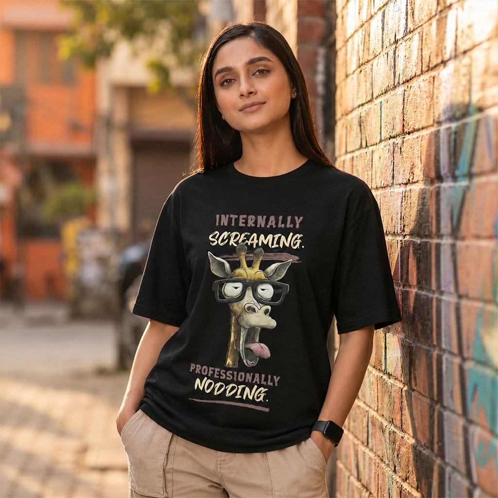 Women Oversize Internally Screaming