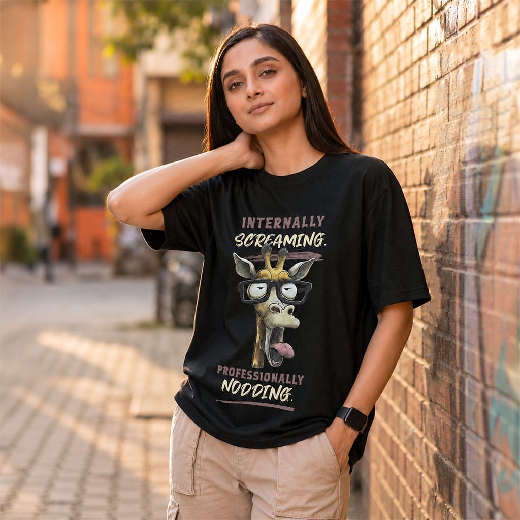 Women Oversize Internally Screaming
